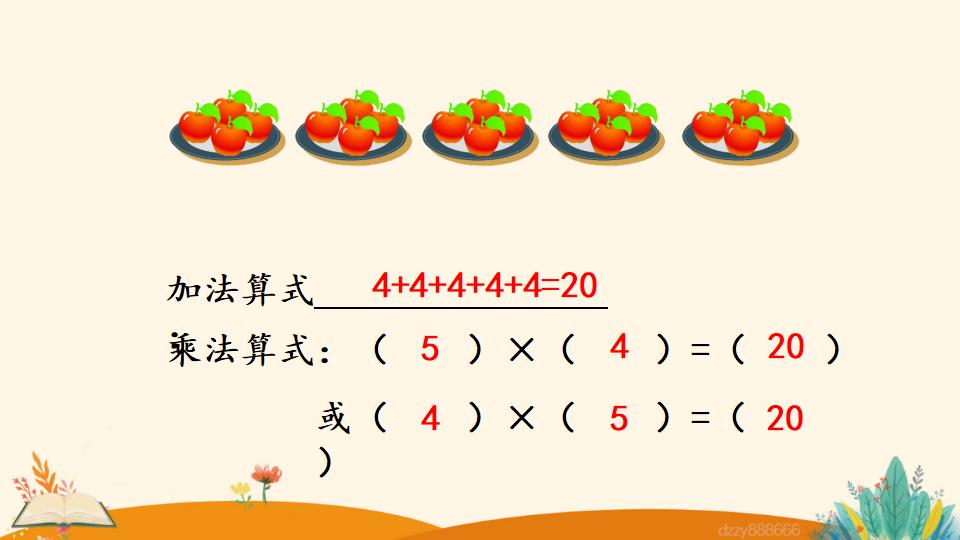二年级上册数学资料《认识乘法》PPT课件（2024年）共25页